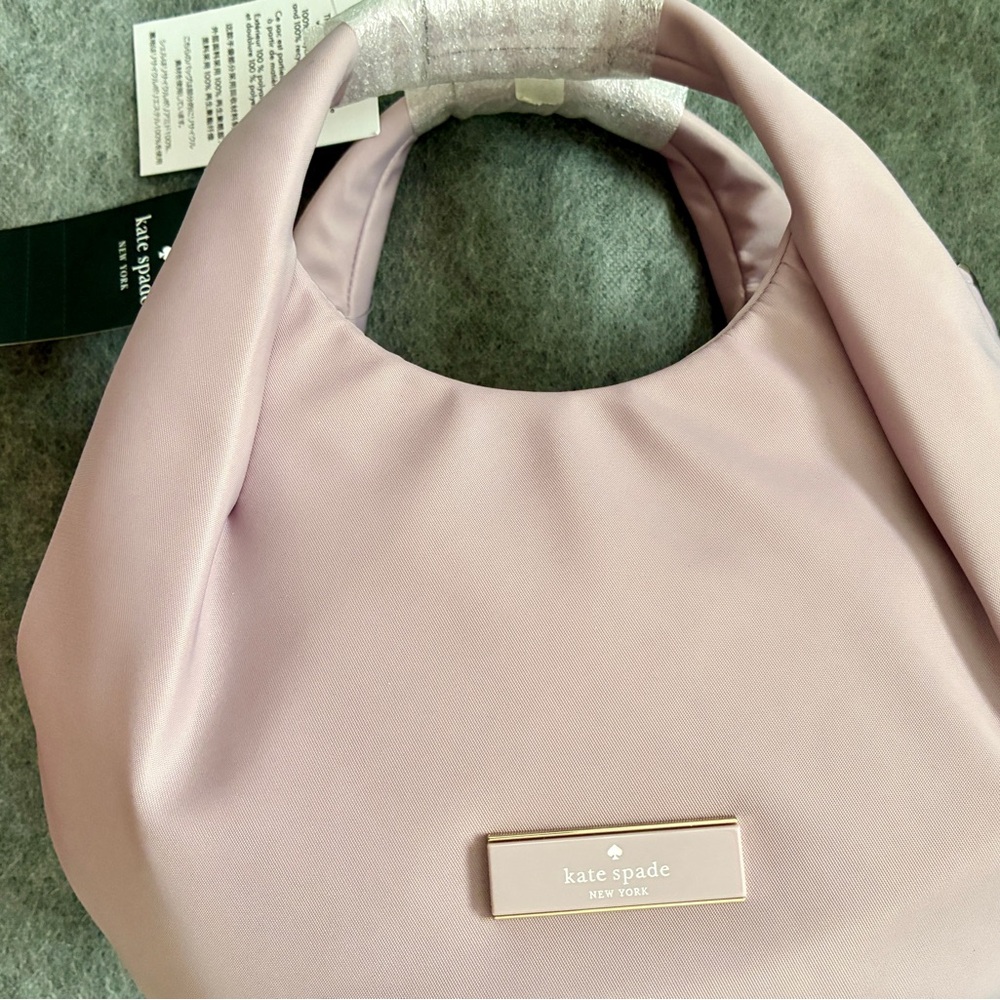 kate spade Lilac Hobo & Shoulder Bag / with Gold Plaque and Shoulder straps.